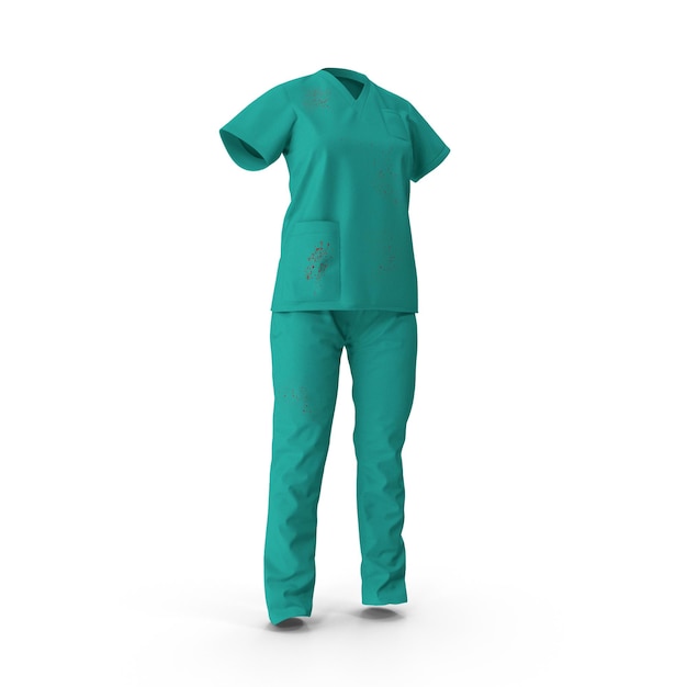 Green Surgeon Dress 3D rendering