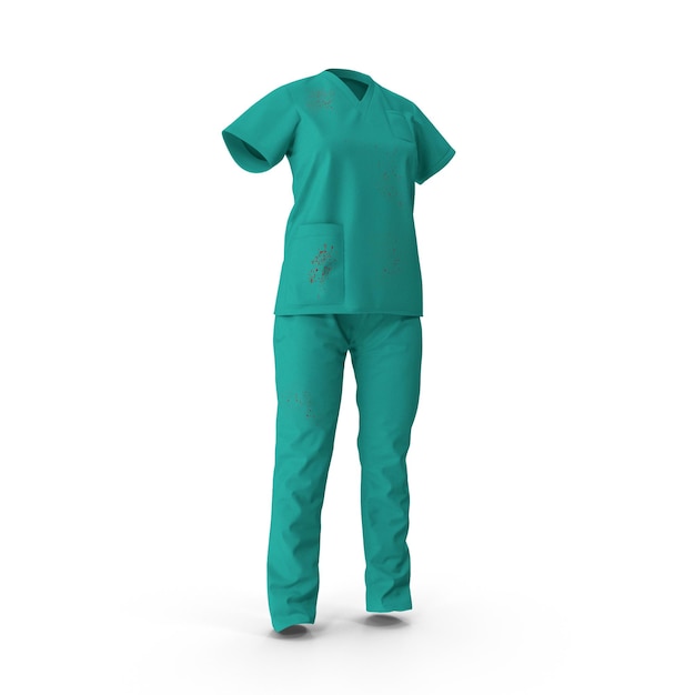 Photo green surgeon dress 3d rendering