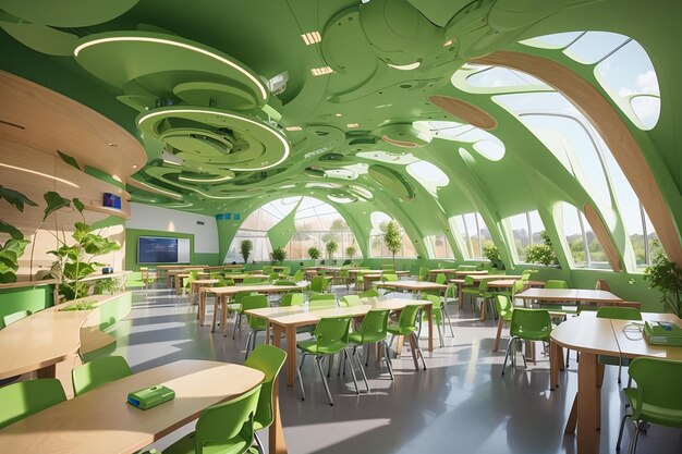 Photo green and sustainable classrooms ecofriendly innovations for the futuristic schooll