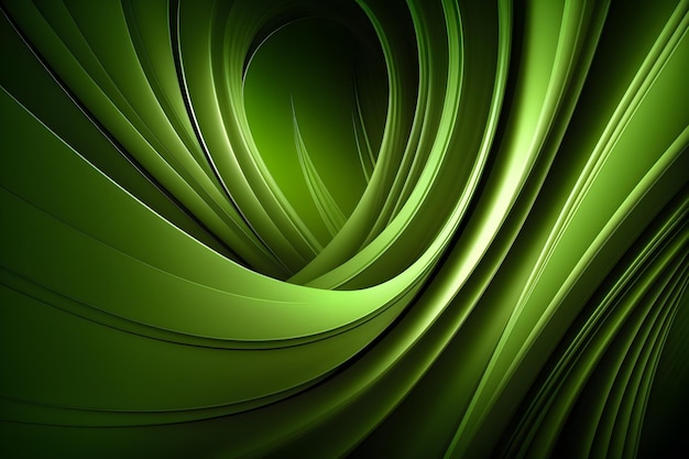 Green swirl organic lines background