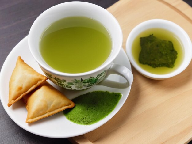 Photo green tea background