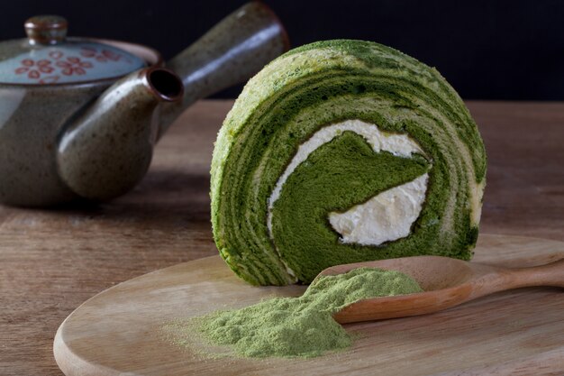 Green Tea Cake Roll