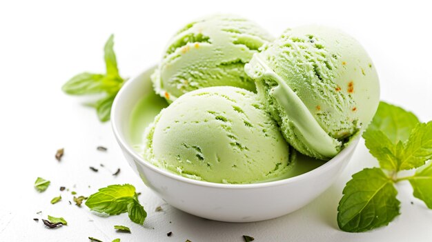 Foto immagine del menu del gelato al tè verde