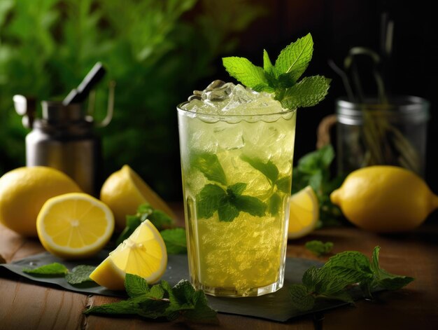 Green tea iced lemonade