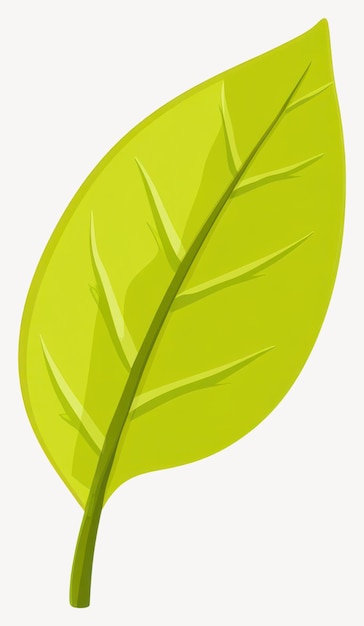 Green tea leaf illustration ecofriendly botanical vector