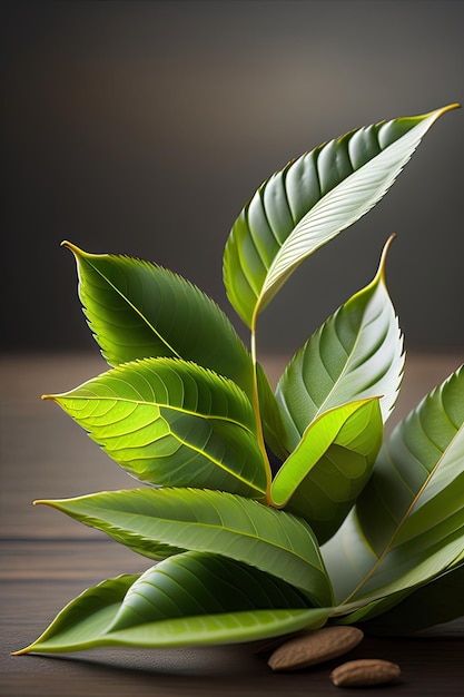 Зеленые листья чая