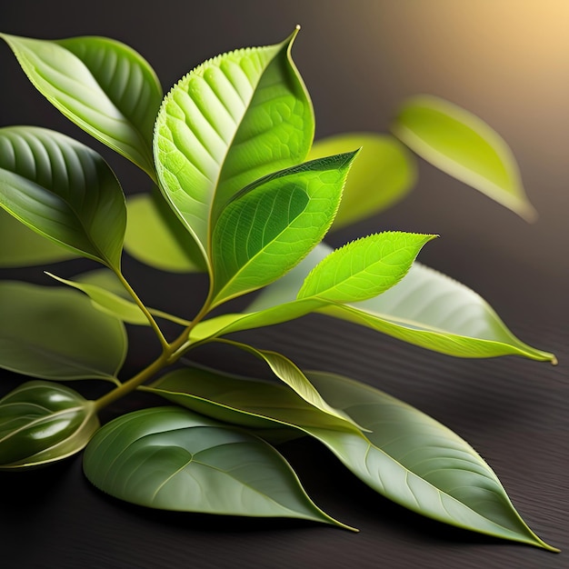 Зеленые листья чая