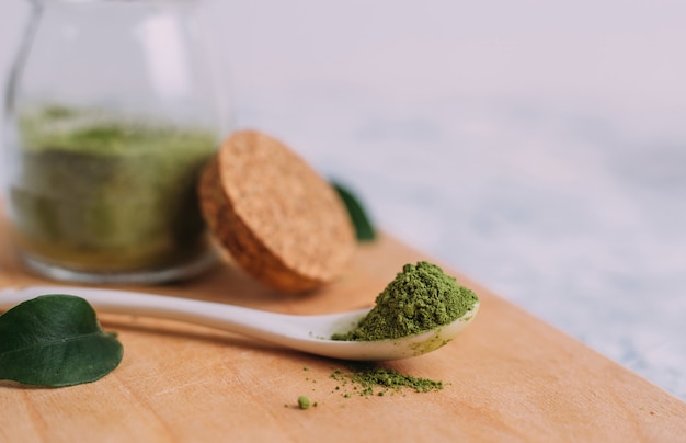 Matcha al tè verde.