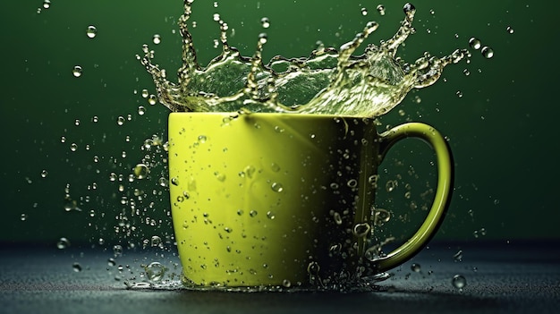 Green tea splash green splash tea splash water splash item water splash items green liquid