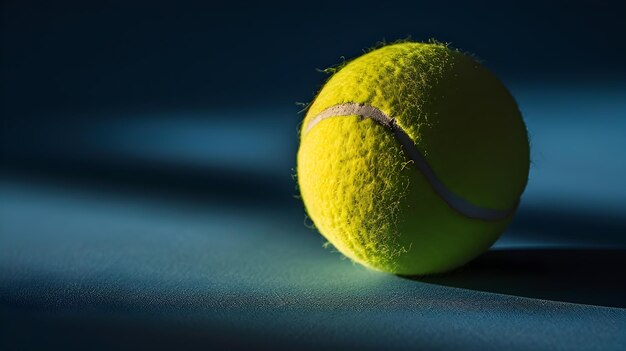 Фото Зелёный теннисный мяч ai сгенерирован