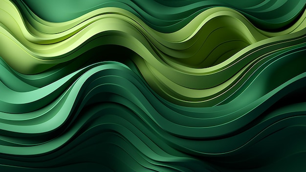 Green texture background with neat wavy shapes