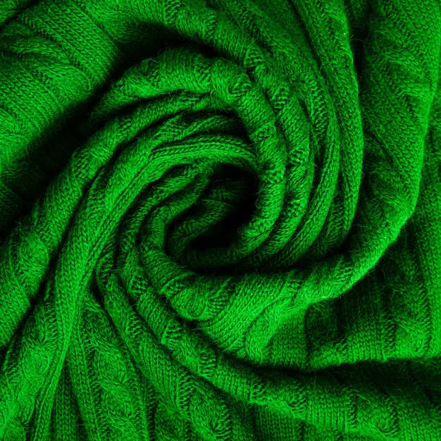 green texture of fine wool fabric