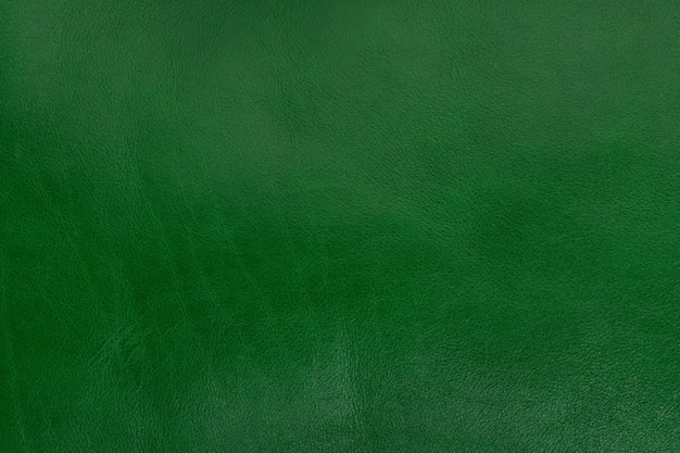 Green textured smooth leather surface