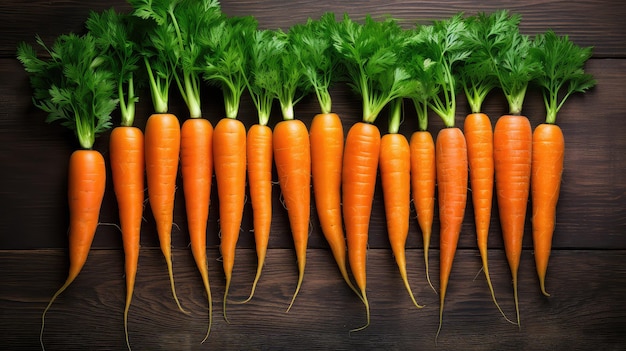 Green top carrot background