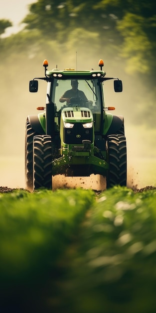 Green Tractor farming rural