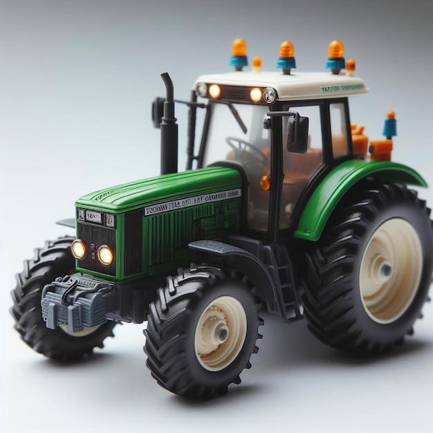 Photo a green tractor miniature