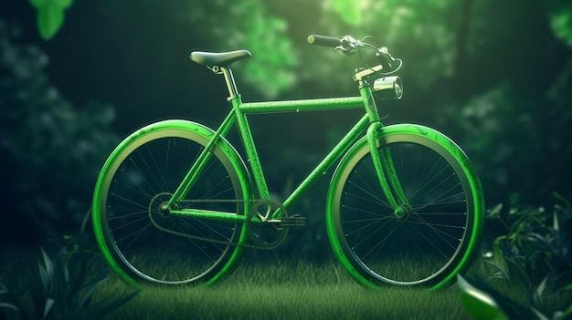 세계 자전거의 날 벡터 일러스트 레이 션에 녹색 교통