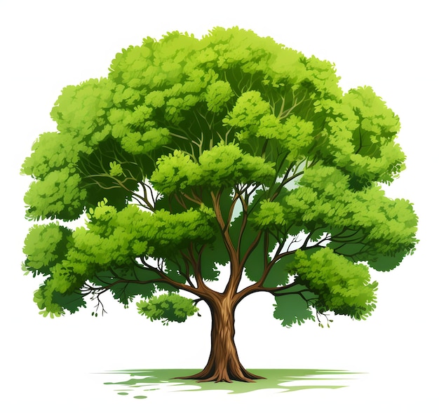зеленое дерево изображение вектор графического искусства мультфильм