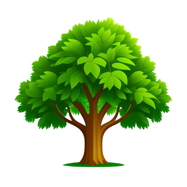 Photo green tree isolated on white background