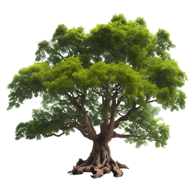 Green tree isolated