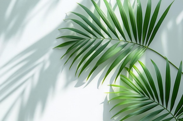 Photo green tree leaf palm tree leaves