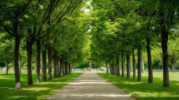 Green trees in beautiful park