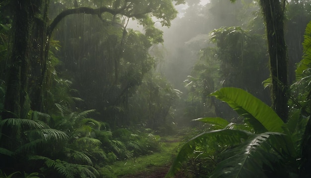 Green Tropical Rain forest