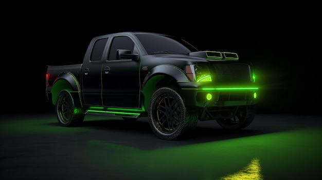 A green truck car wallpaper background illustration images sport 4x4