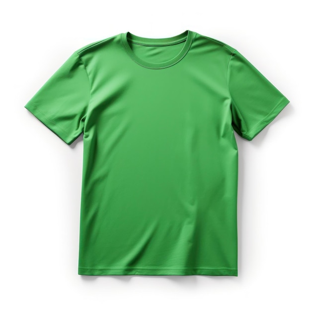 Green TShirt Mockup Isolated