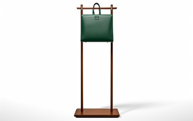 Photo green valet stand popping on white