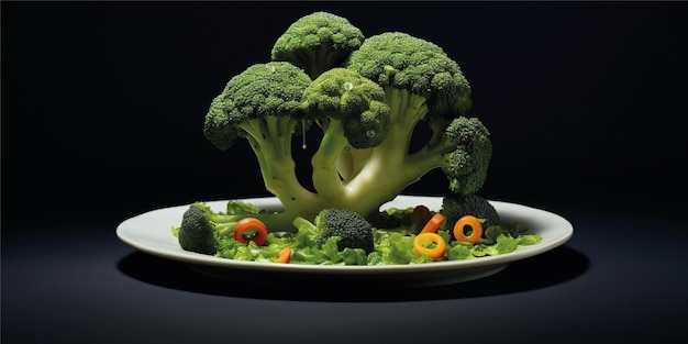 green vegetable broccoli food background