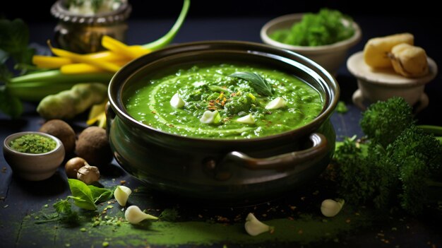 Green vegetable soup