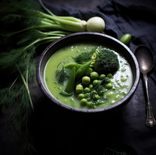 Green vegetable soup