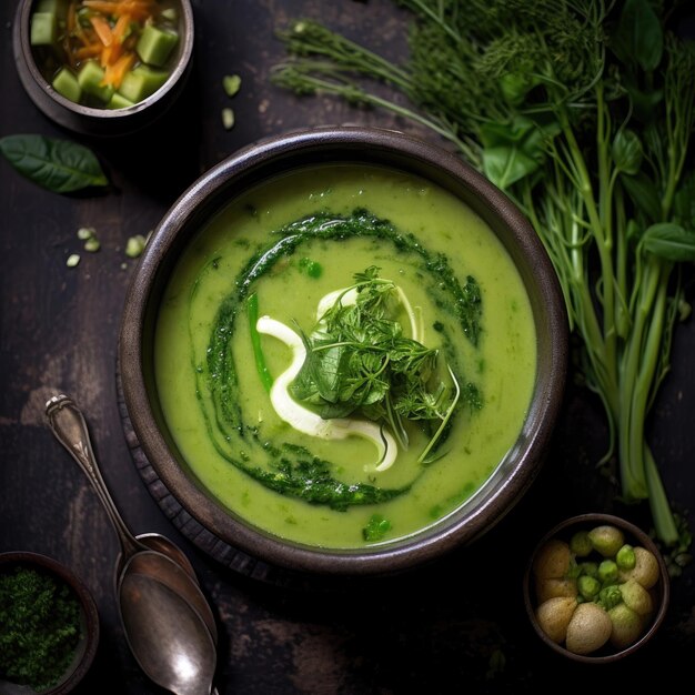 Green vegetable soup