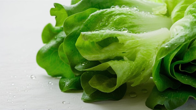 a green vegetable with water drops on it