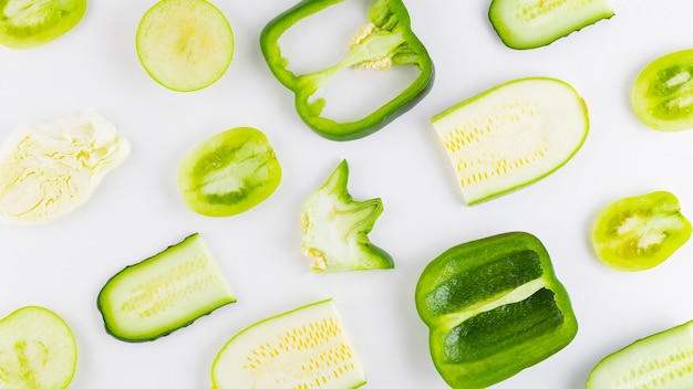 Фото Зеленые овощи и фрукты
