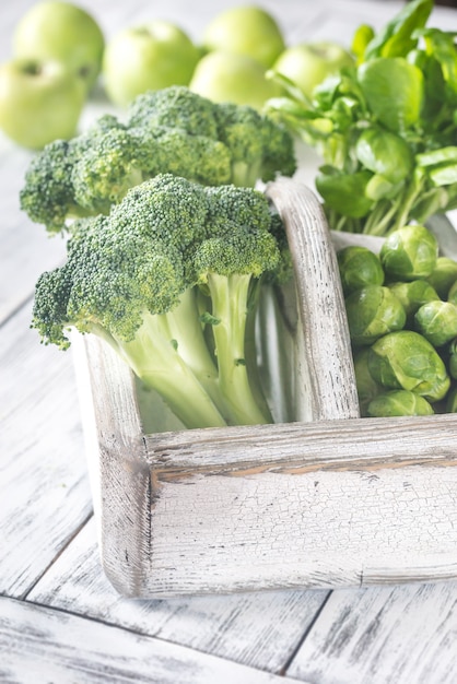 Green vegetables with herbs