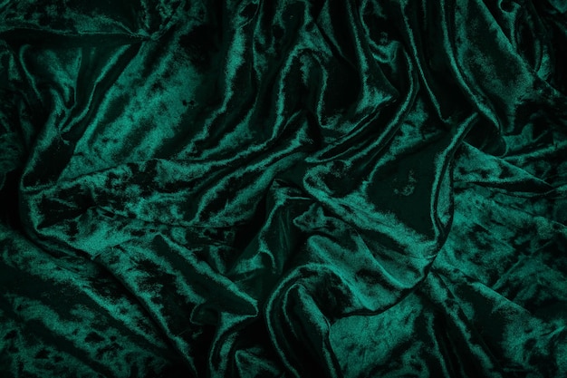 Green velvet fabric as a background