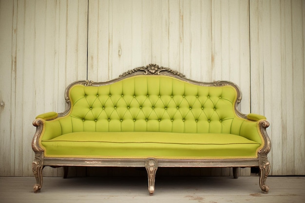 Photo green vintage sofa