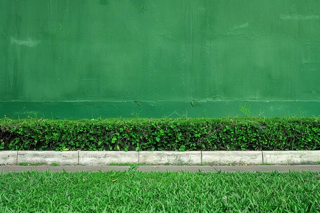 Зелёная стена с белым фоном