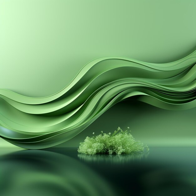 Green wallpaper with a green background and a light