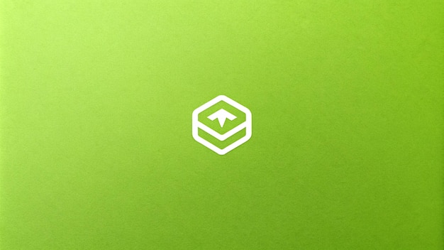 green wallpaper with letter logo