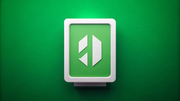 green wallpaper with letter logo