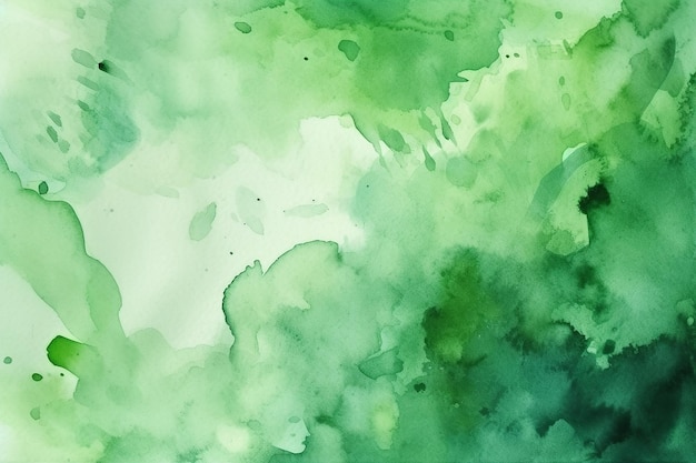 Photo green watercolor abstract background