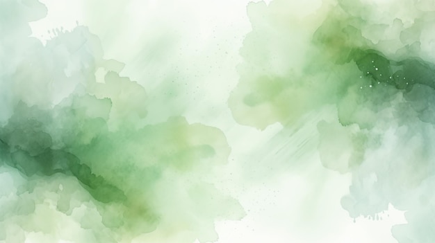 사진 안개 숲 의 평온 을 불러일으키는 초록색 수채화 배경