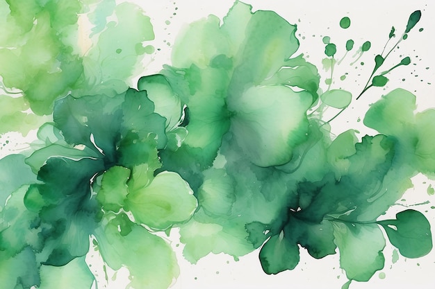 green watercolor background