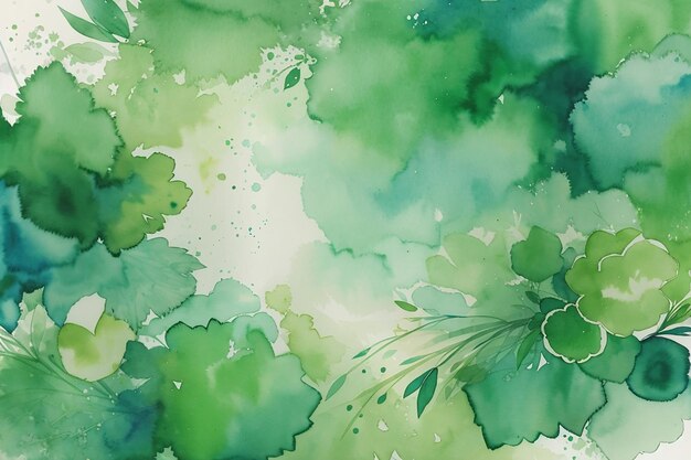 green watercolor background