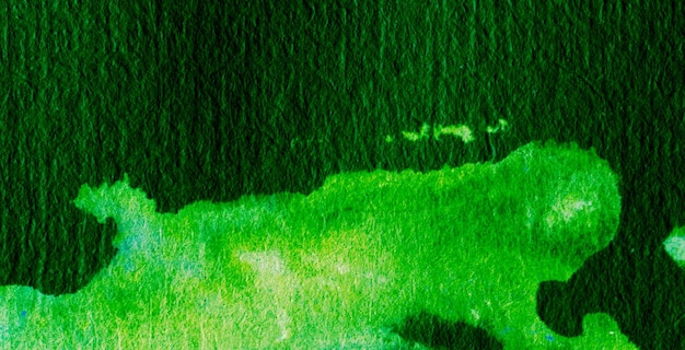 写真 緑色の背景に白い線と「green」という文字が描かれた緑色の水彩画