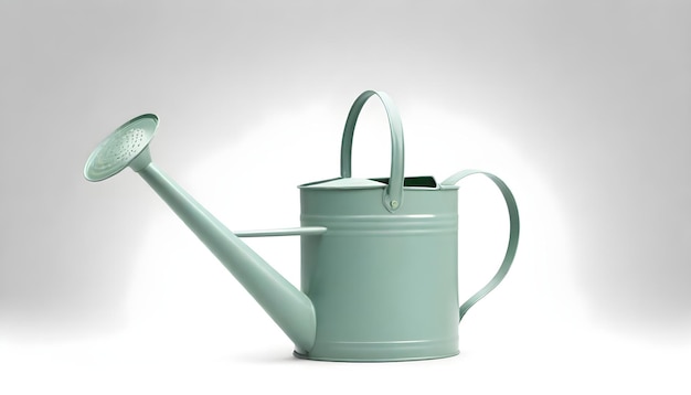 Photo a green watering can with a handle that says quot watering quot on it
