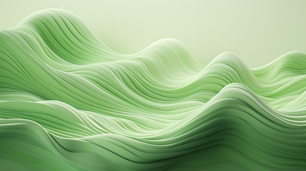 green wave background